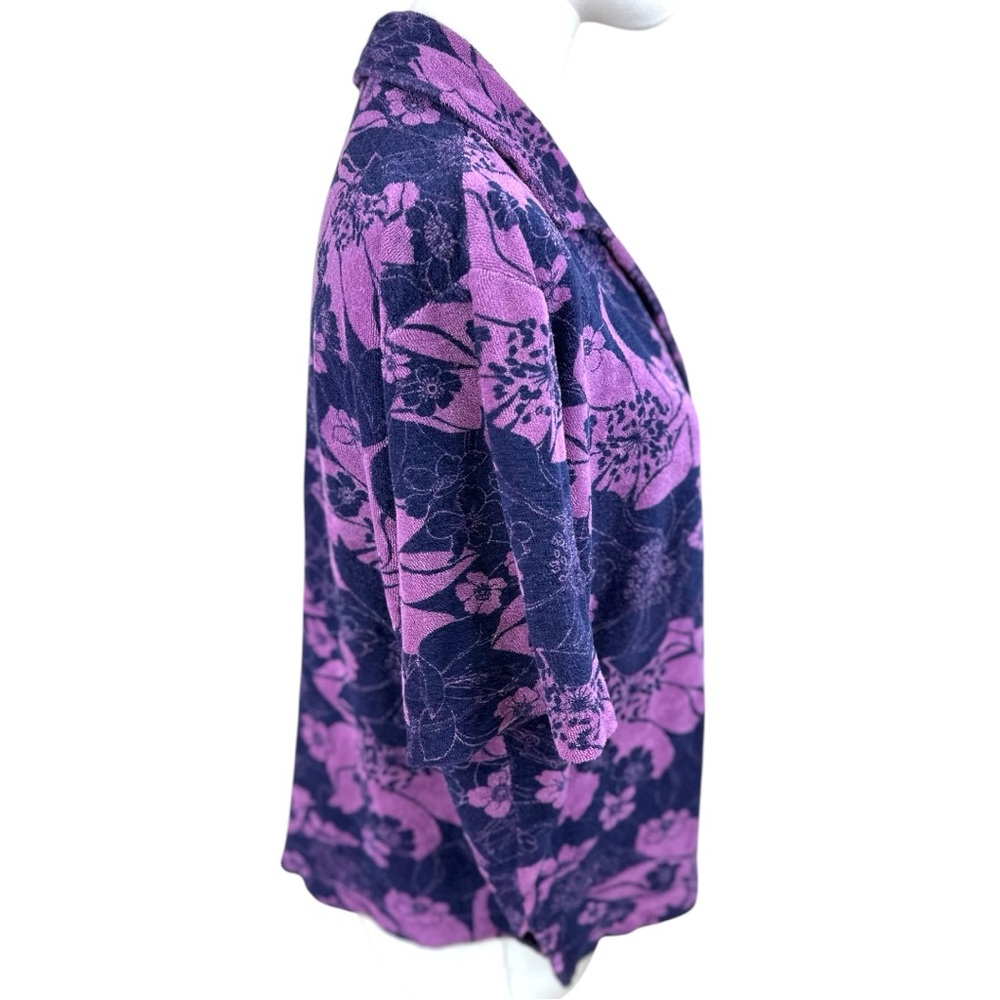 Sundry‎ NWT Size Small Retro floral button down terry cloth shirt - Picture 5 of 15